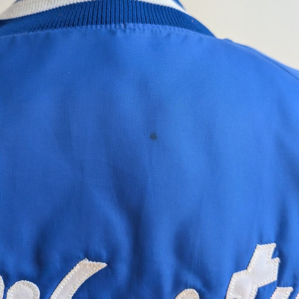 Vintage Blue Varsity Bomber Jacket Preppy Liberty Drill Team Sporty Coat Medium - Picture 13 of 16